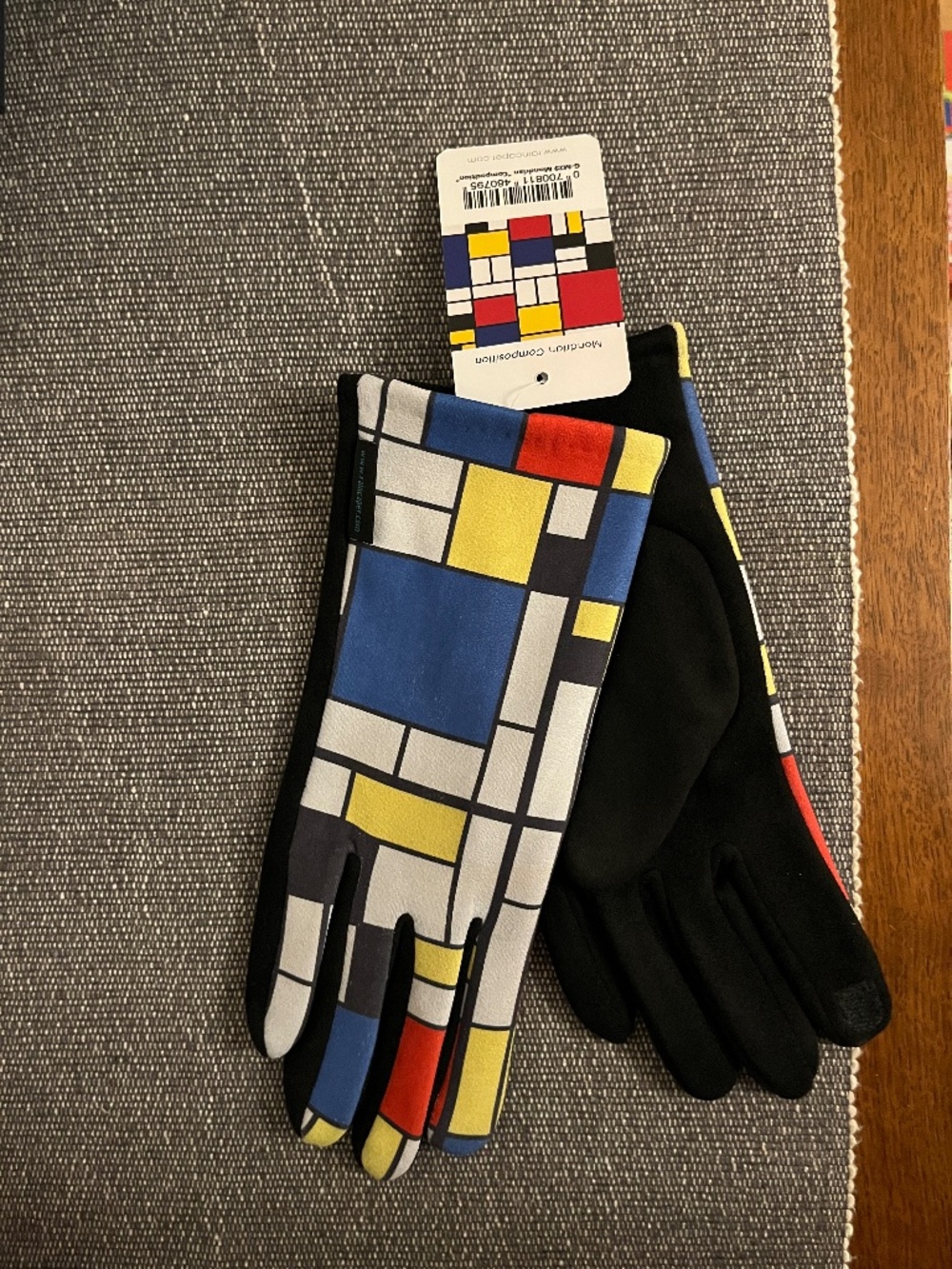 Mondrian Composition Gloves, NWT